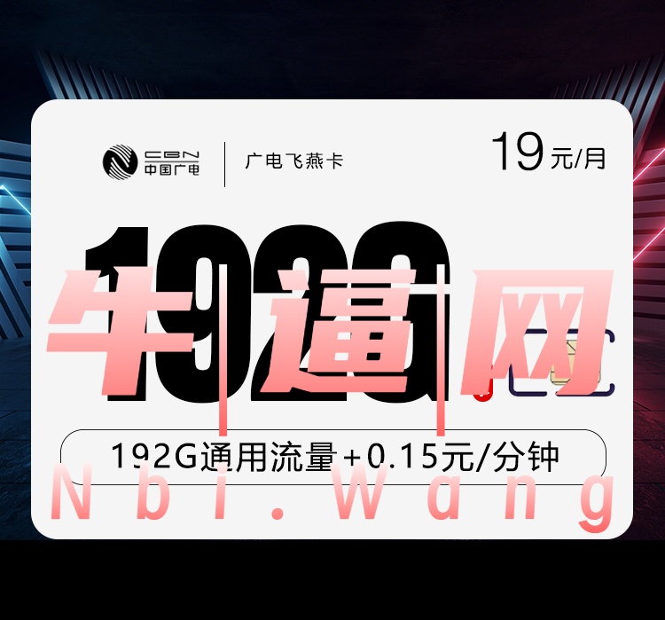 广电飞燕卡【19元192G】-NiuBi-Wang -牛逼网